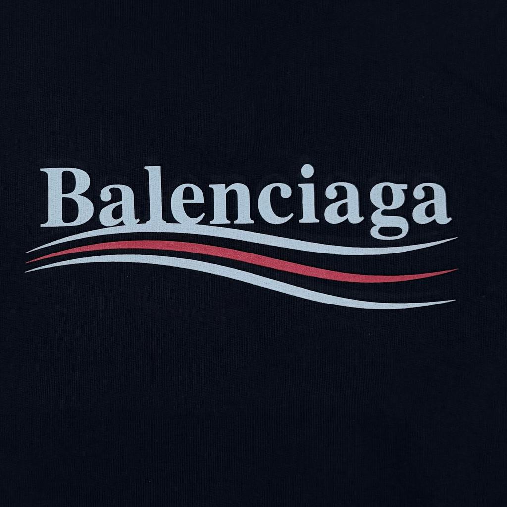 Balenciaga Campaign Logo T-Shirt Black Men's Size XS Model 508205