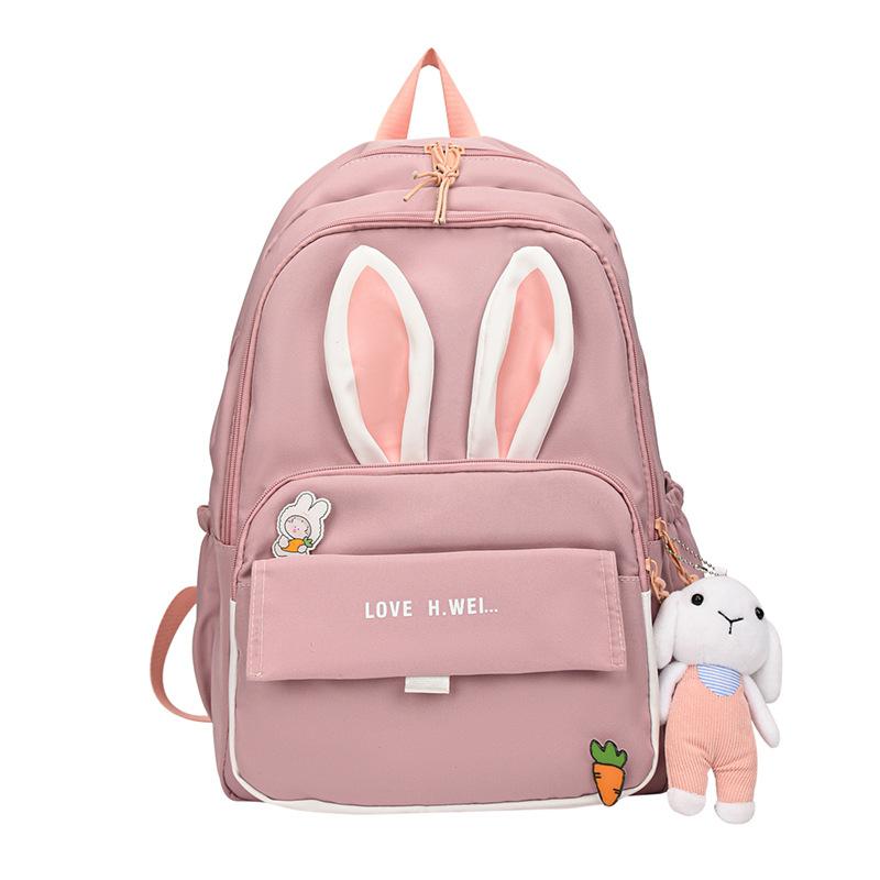 Schoolbag college students multi-functional make-up commute schoolbag new backpack trend large capacity simple cute backpack
