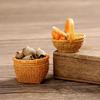 Dollhouse Simulated Rattan Basket Diy Decorative Accessories Mini Storage Box Small Ornaments
