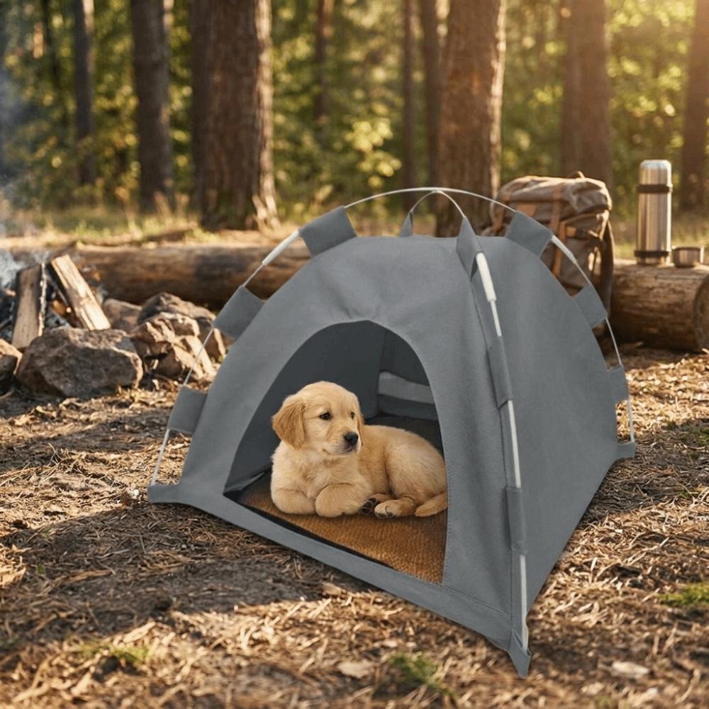 Faltbarer Hundekäfig Abnehmbare Kühlende Hundehöhle Katzenbett Tragbares Haustierzelt Campinggebrauch