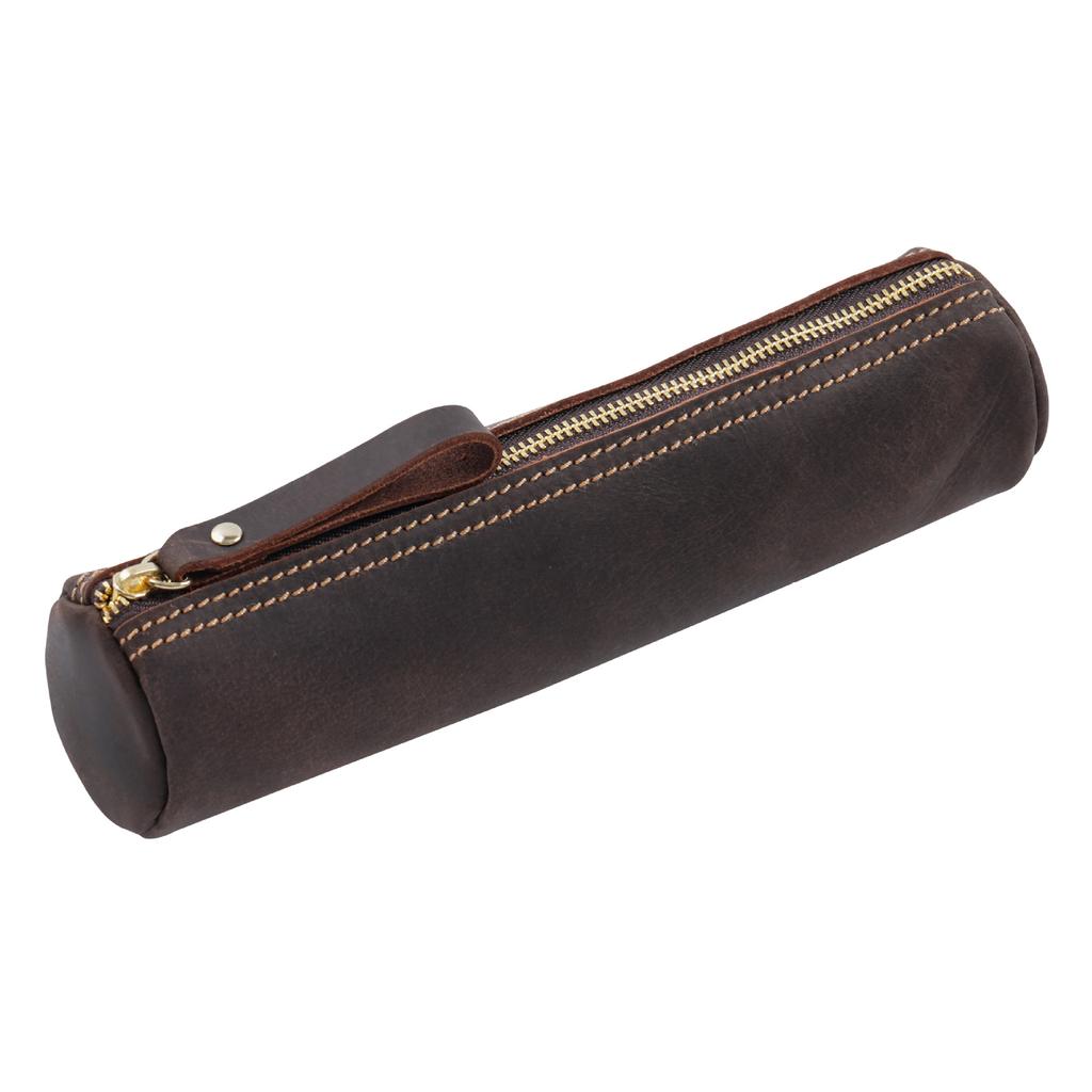 Handmade Stitching Bujo Journaling Pencil Bag Personal Tree of Life Top Layer Genuine Leather Pen case