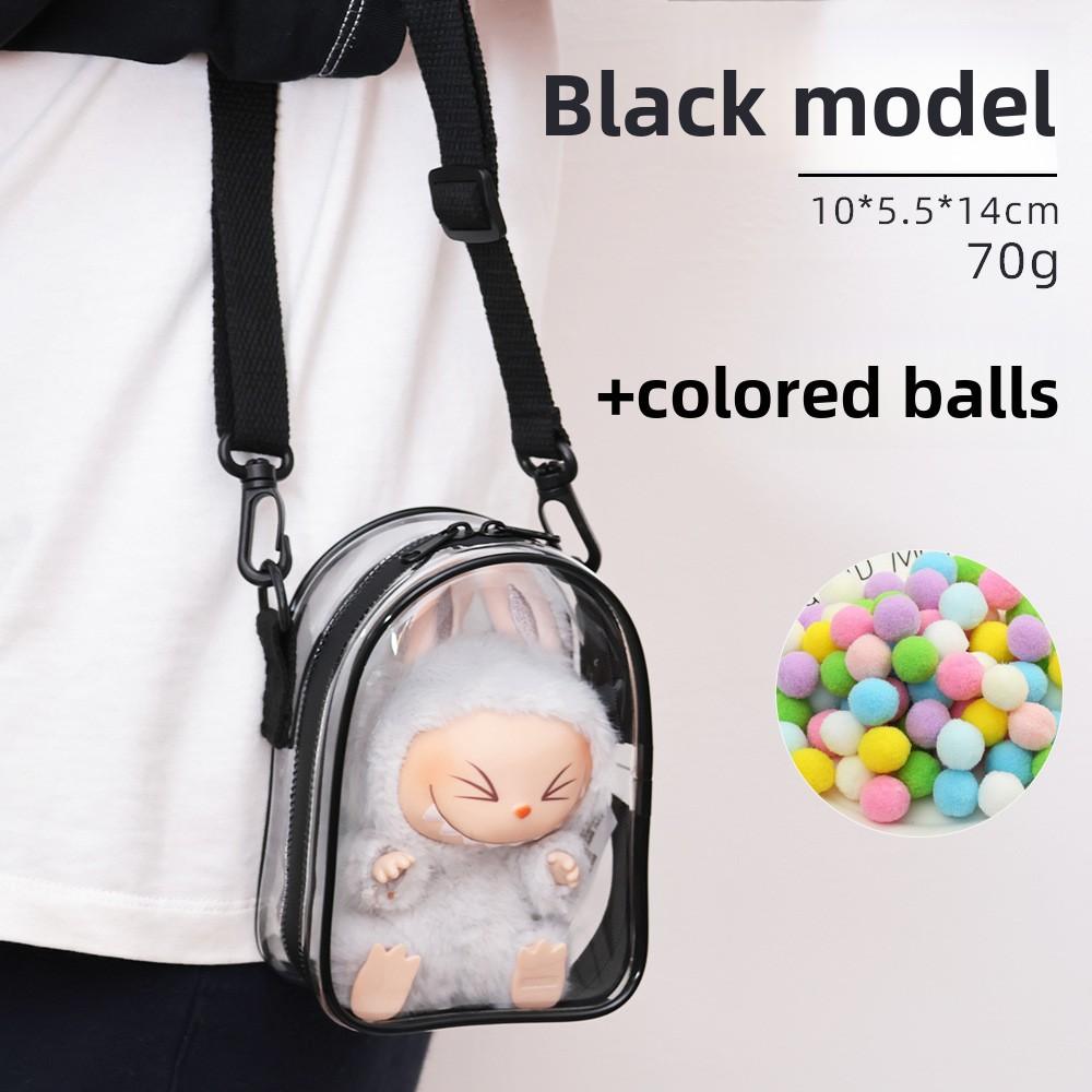 14cm Multipurpose PVC Doll Storage Bag Modern Minimalist Design for Travel