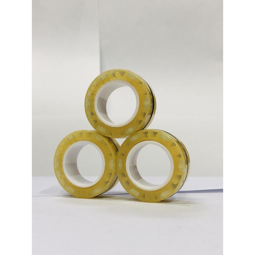 3 adet Parmak Manyetik Yüzük Renkli Fidget Oyuncak Seti Yetişkin Mıknatıslı Dönen Yüzükler Stres Azaltma Anksiyete Giderme Terapisi