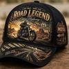 American retro, highway locomotives full of baseball caps, washed and old torn denim truck caps