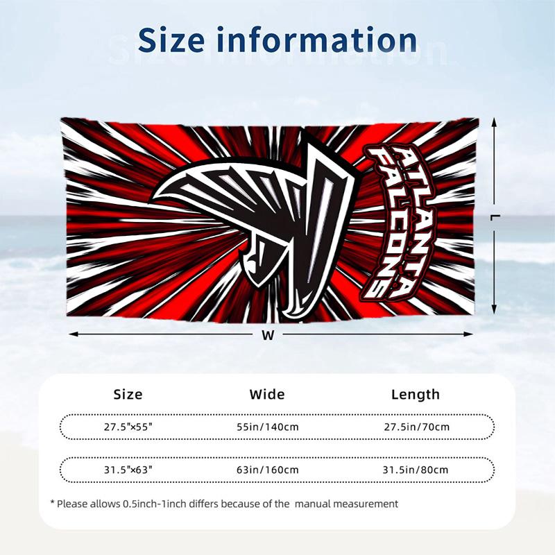 Atlanta Falcons Beach towels also serve as bath towels summer essential a musthave for the outdoors the beach and the pool