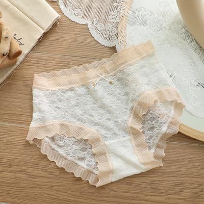 Japanese Lightweight Cute Bubble Pants Fresh Nude Lace Underpants Cotton Crotch Underpants Briefs
