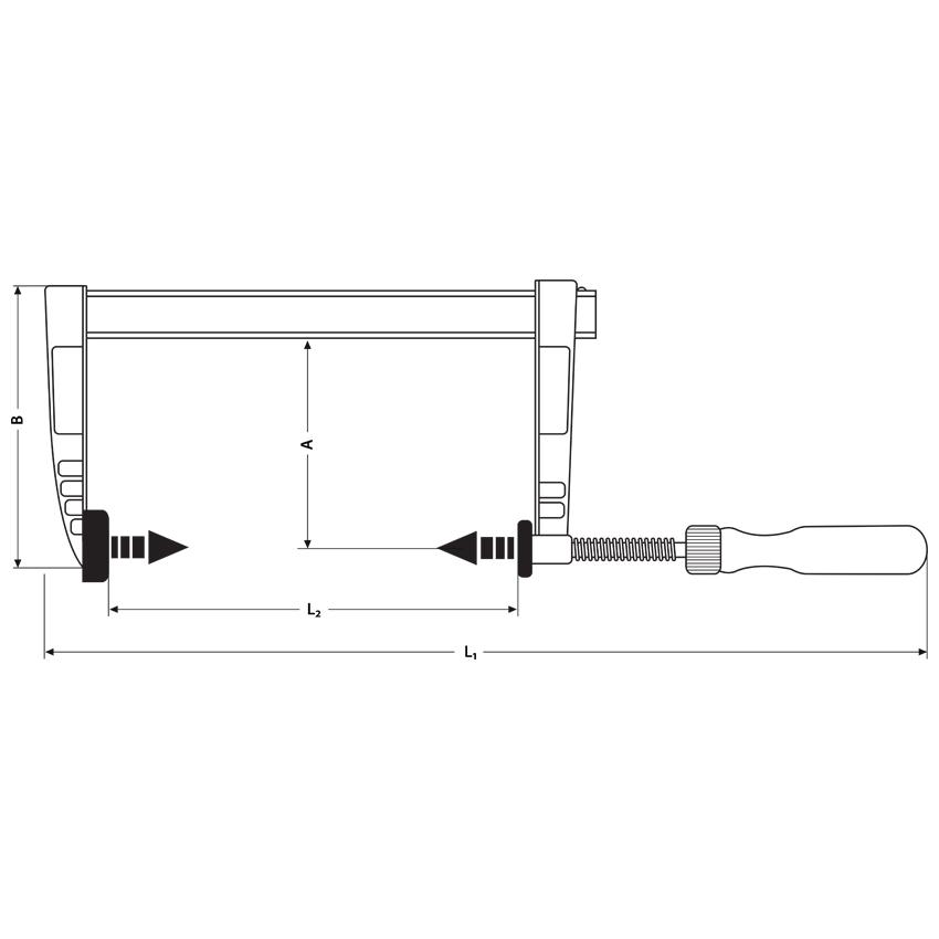 Carpenter' Clamp 80X300 2 Pieces