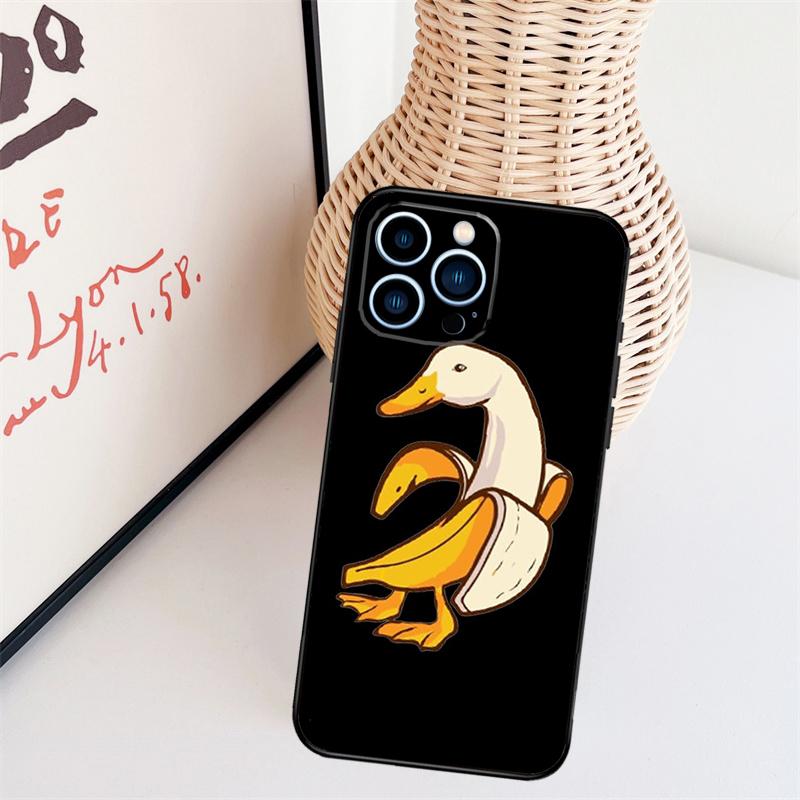 Memes Cartoon Funny Banana Phone Case For iPhone 17 Pro Max 16 15 11 13 12 14 Pro Max Mini 15 16 Plus 16e 17 Air Cover