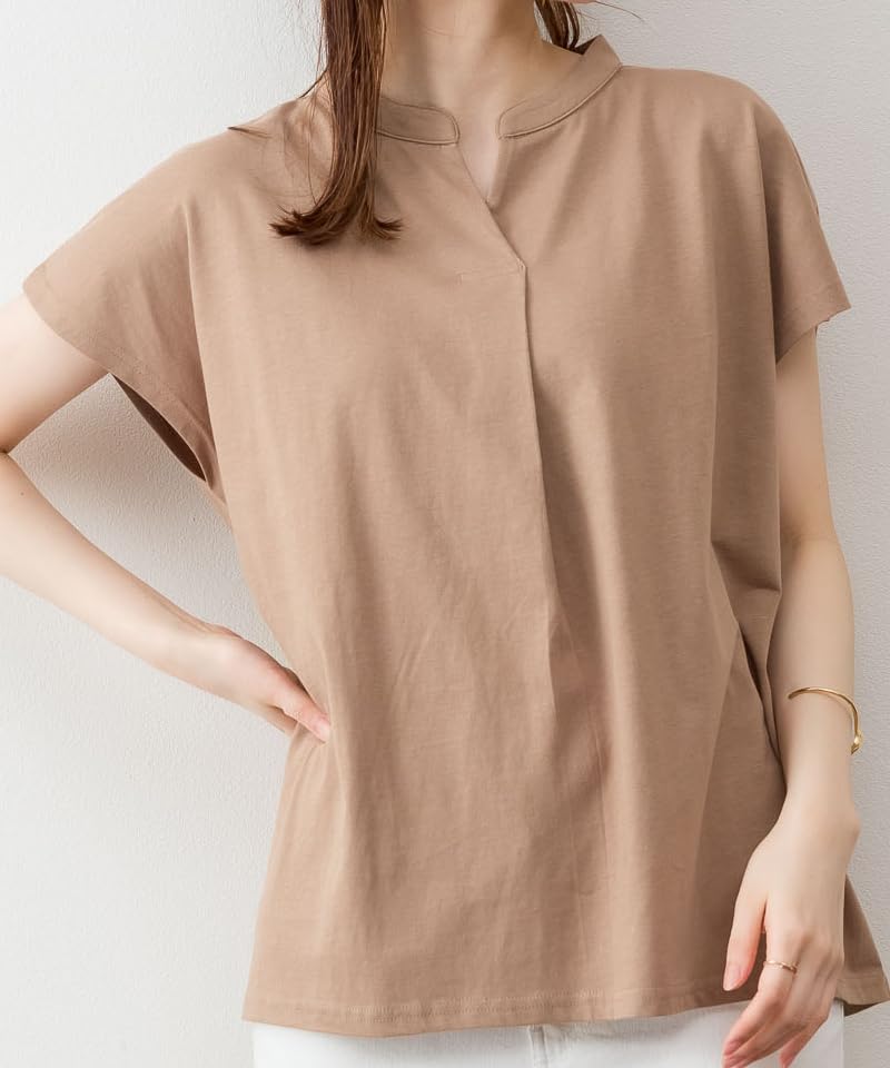 Skipper Cut and Sew Cocoa [atONE] ATK-0104 [AtOne] T-shirt Women's 4L-5L