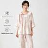 New Chinese Style Bamboo Cotton Women's Pajamas - Spring/Summer Antibacterial, Cool, Skin-Friendly Homewear for Indoors & Outdoors