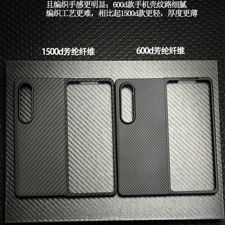 Suitable for Samsung W25 Mobile Phone Case Magnetic Suction Zfold5 Ultra-thin Anti-drop Kevlar Aramid Fiber Protective Case W25