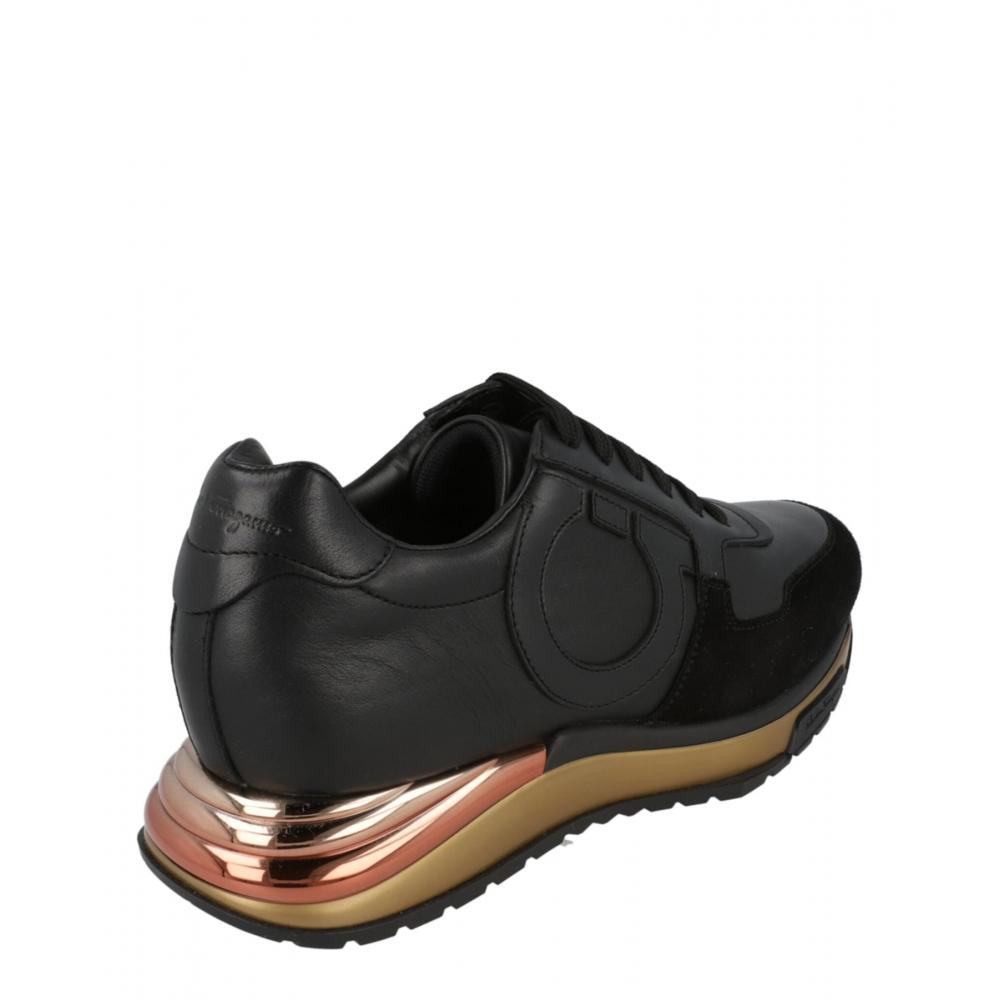 Salvatore Ferragamo Brooklyn Low Top Sneakers Black