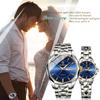Watch Seiko Analog Copy Watch Men Glowing Date Day of the Week Waterproof Watch Easy To Read Dial Stainless Steel Level Adjustable Blue Men's Quartz