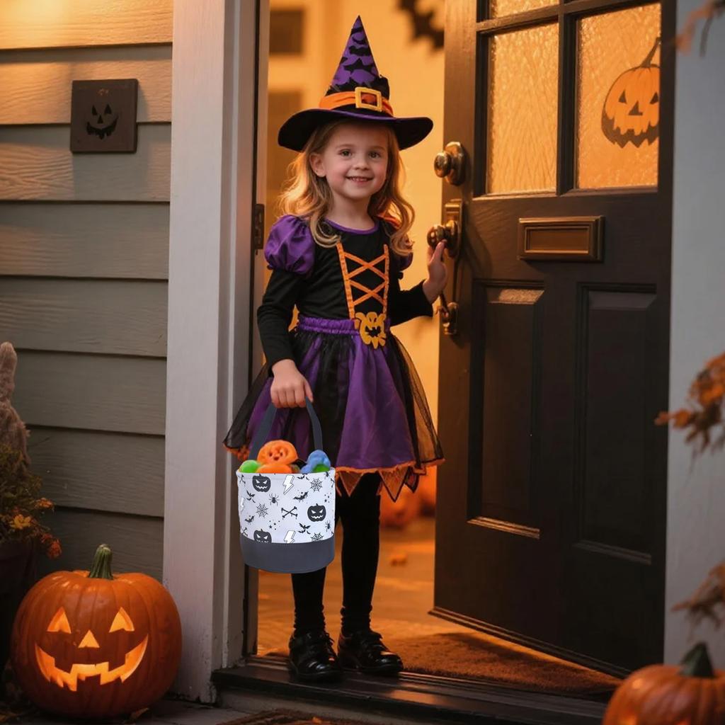 Halloween Candy Basket Halloween Candy Buckets Bag Halloween Trick Or Bags Tote Gift Bags