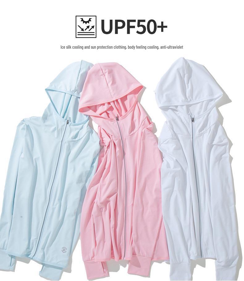 Unisex Outdoor Sun Protection Jacket: Long Sleeve, Elastic, Ice Cool, UV-Resistant Windbreaker for Spring/Summer.