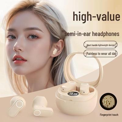 Half-In-Ear TWS Bluetooth Earphones with Touch Controls, Charging Case, Digital Display, and HiFi Sound Quality