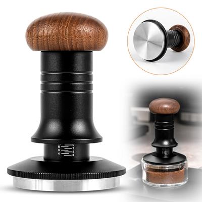 58mm Kaffee Tamper 30lbs Kalibrierter Federbelasteter Tamper Einstellbare Tiefe Espresso Tamper mit 304