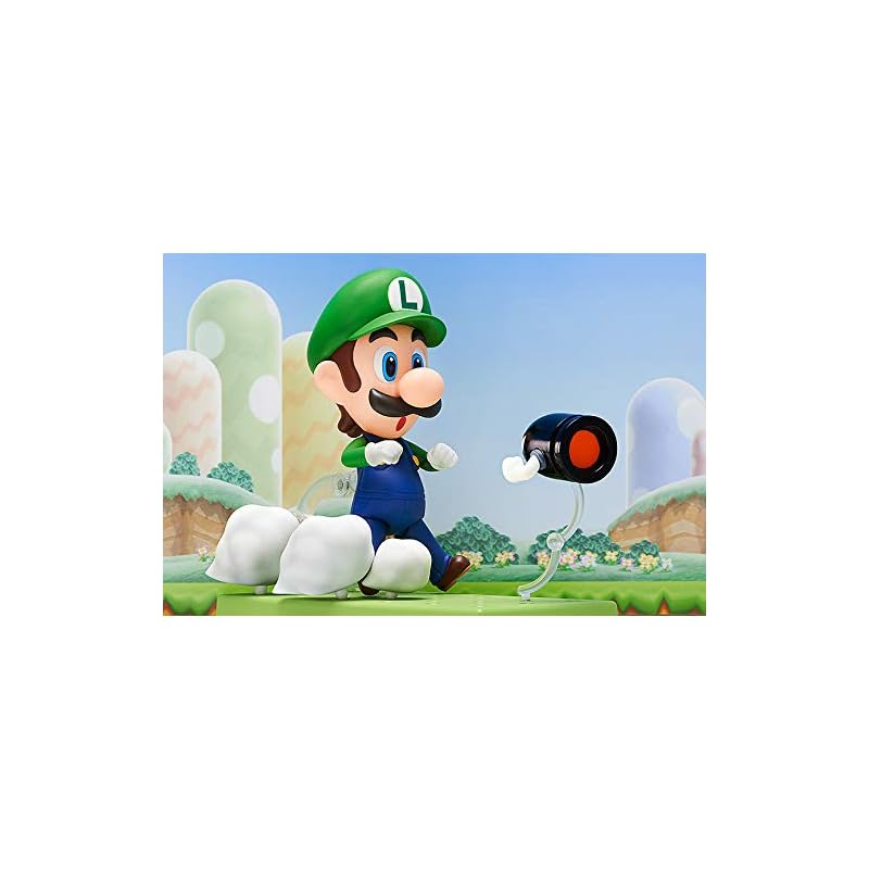 Good Smile Company Nendoroid Super Mario Luigi Non-scale Plastic Painted Movable Figure (Second Re-release)