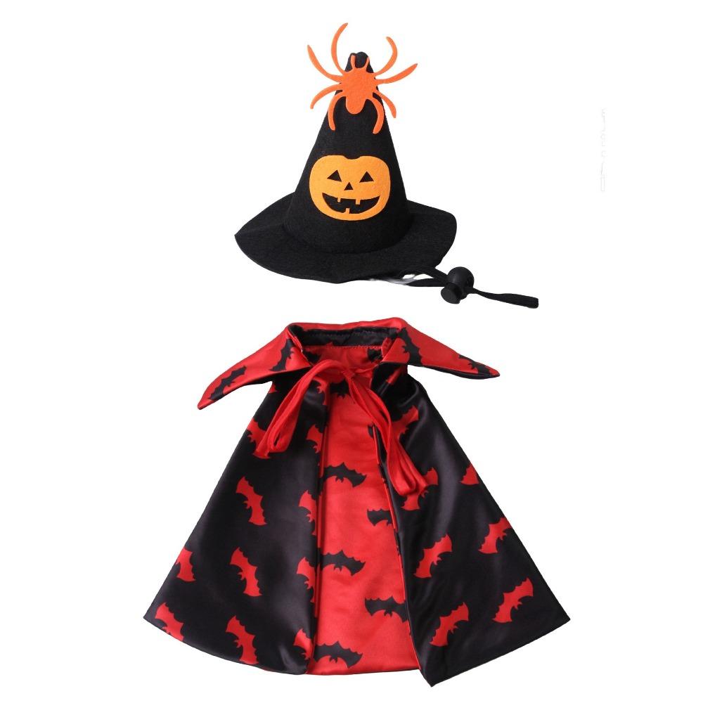 Dark Style Spider Pumpkin Witch Hat Adjustable Pet Halloween Costume Halloween Party чёрный