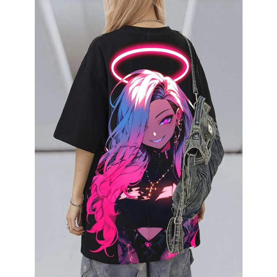 2024 Summer Fashion T-shirts Men Women Unisex Oversize Anime Character Japanese Style Streetwear Super Cool Couple T-shirts