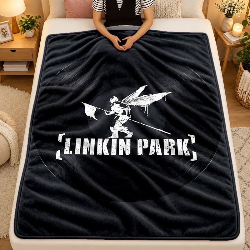 Flannel BlanketLinkin Park Warm Soft Throw Blanket for Indoor Sofa Bed Living Room Use