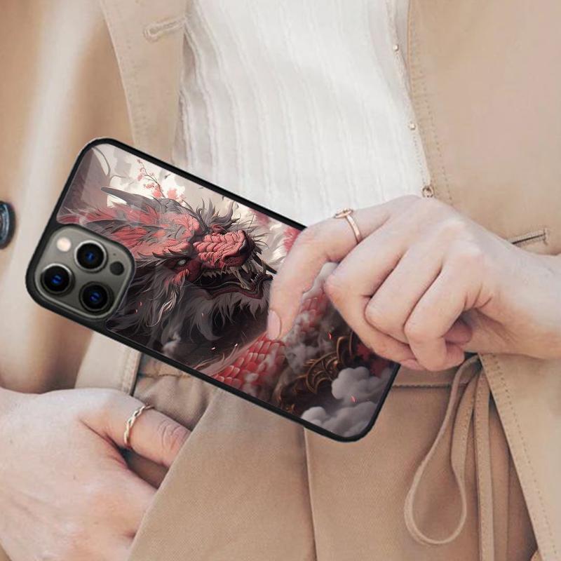 Iluzoryczny Kolor Chiński Smok Magnetyczne Etui na Telefon Dla APPLE iPhone 16 14 13 12 11 Pro Max 15 Plus Bezprzewodowe Ładowanie MagSafe Pokrowiec