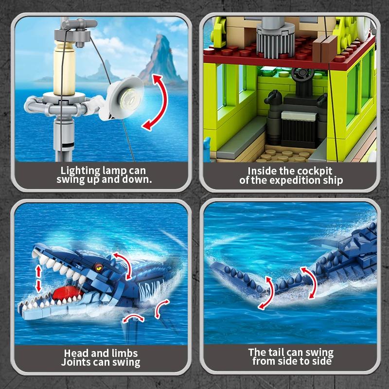 888 ШТ. Світ Юрського Періоду Динозаври Конструктор Цеглинки Парк Тварин Втеча Динозавра Іграшки для Дівчат Хлопчиків Дітей Набори Моделей