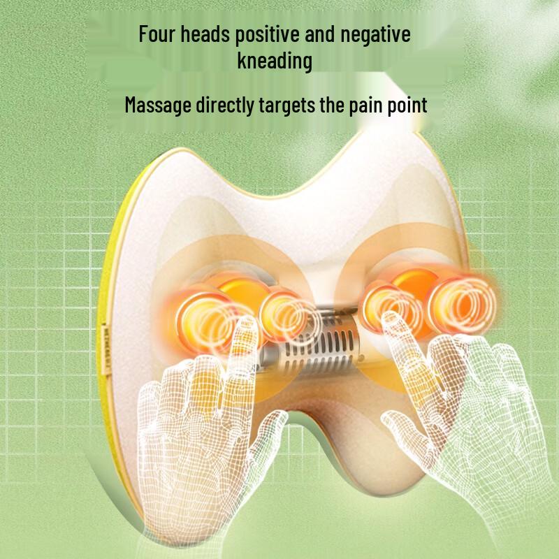 HEZHENG Cordless Lumbar & Abdominal Massager with Heat