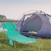 Foldable Sun Lounger with Reading Hole - Green
