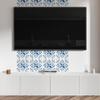 Self-adhesive patterned vinyl decor for the bedroom 100x50 cm. Floral pattern on tiles.