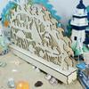Ocean Theme LED Lamp Table Ornament Wood Carve Desk Decors for Livingrooms