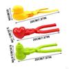4 Pieces Multi Functional Snowball Fight Maker Clip with Handle,Snowball Clip,Snow Ball Toys Games