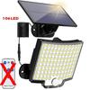 Solar Light Outdoor 106LED Spotlights IP65 Waterproof Motion Sensor Human Induction Solar Flood Security Lights 3 Lighting Modes