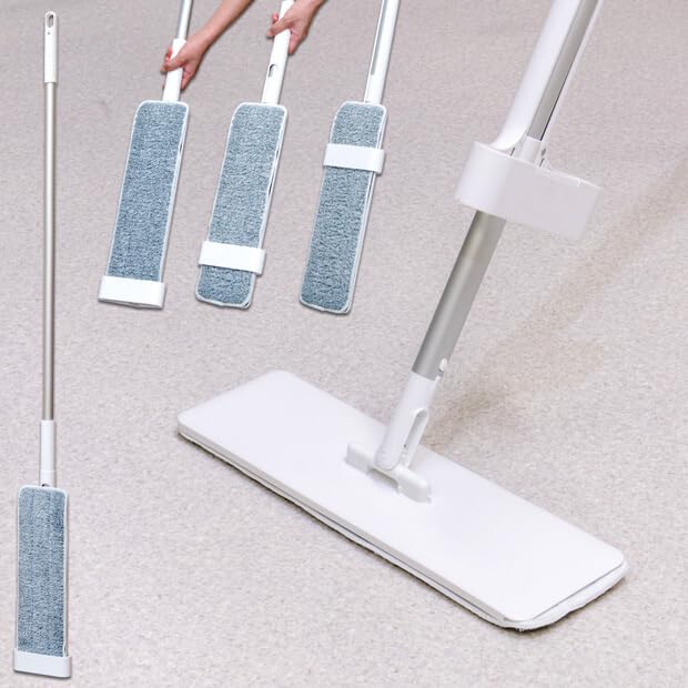 Azuma Boden Wischmopp Auswringbar Nasswischmopp 37 x 13 x 120 Schlank Stehend Nass FL392 Wischmopp, Schlank, Ca.. cm, Weiß, Aufbewahrung, Mopp,