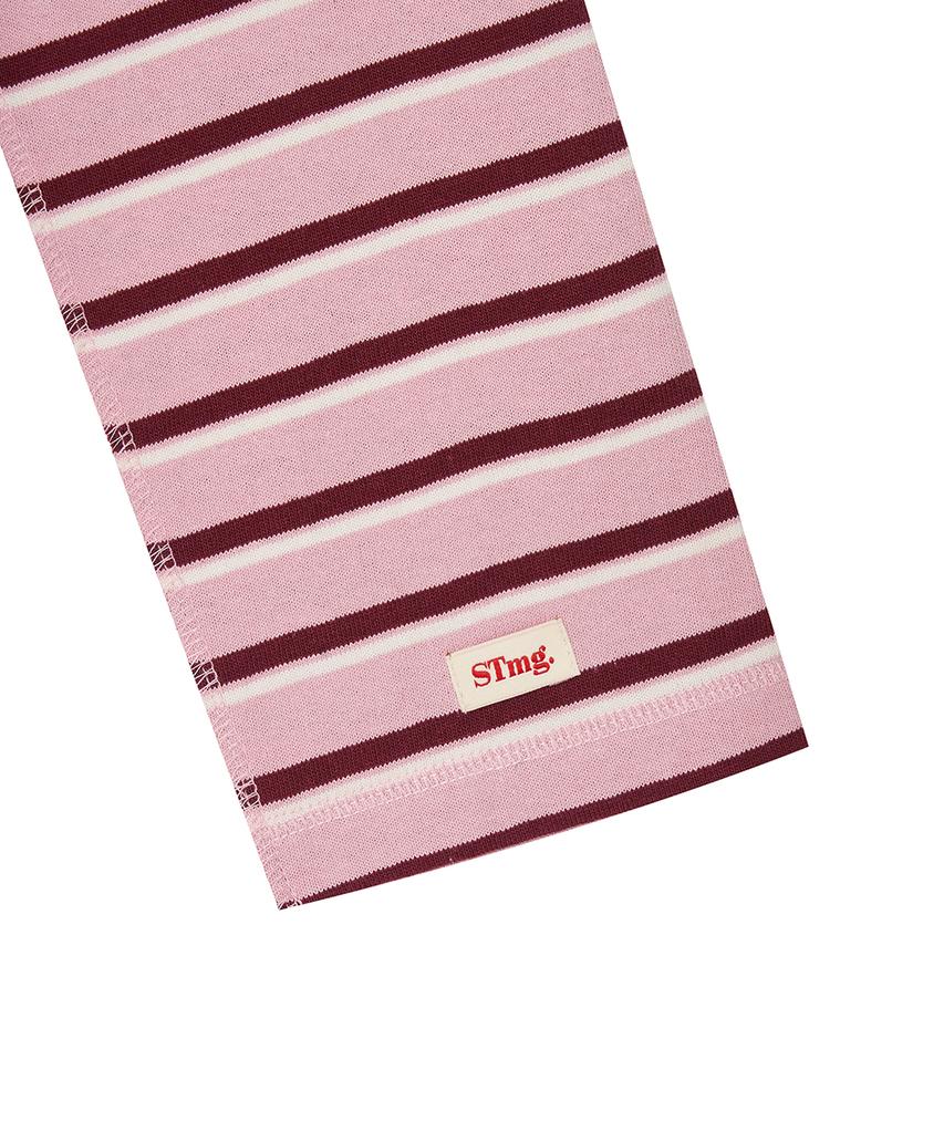 Seuteulaipeumagalin Stmg Logo Striped Long Sleeve Pink