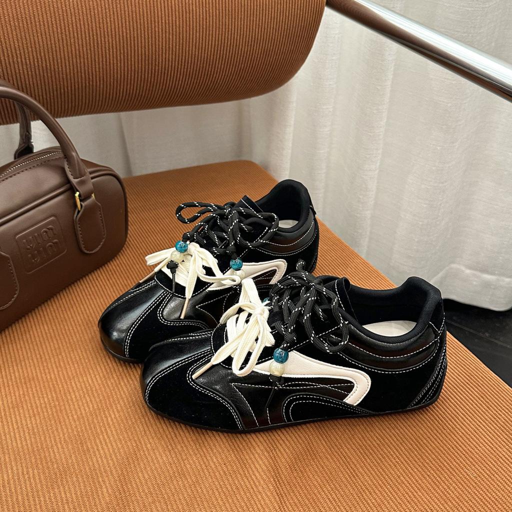 [Fanfna] Wszechstronne Niemieckie Buty Treningowe Damskie Jesień 2025 Nowy Koralikowy Niszowy Design Codzienne Buty Forrest Gump Trampki