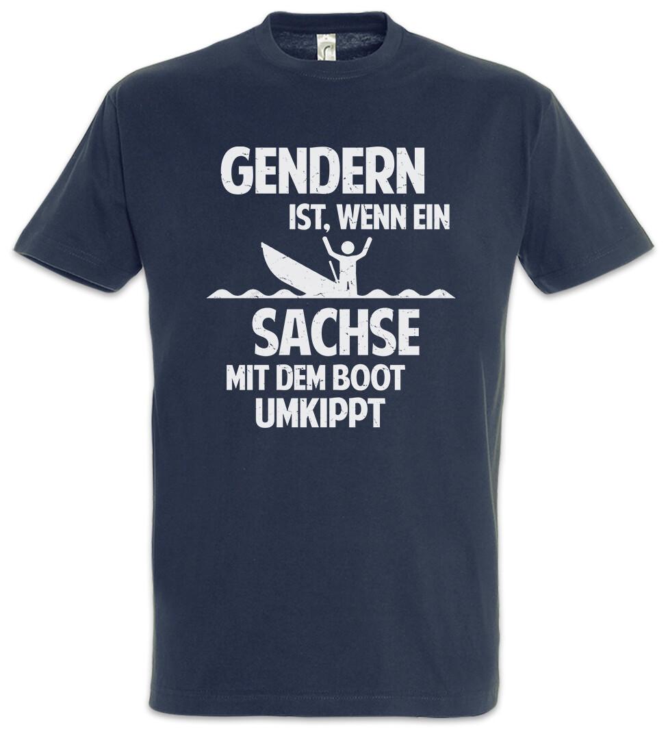 Gender Saxon T-Shirt GDR Wall Eastern Gia East German Ossi Thuringia- M
