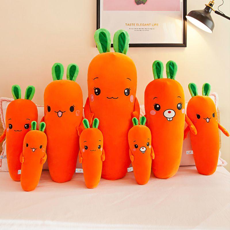 Delightful Carrot Sleeping Pillow Plush Toy Cushion For Kids Room Decor