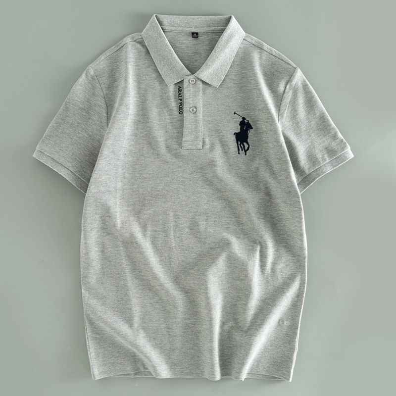 My High-End Line ~ Export Orders Cut the Tag Off Business Short Sleeve Polo Shirt Men's Pu Shuai Embroidery High-Grade Half Sleeve T-shirt