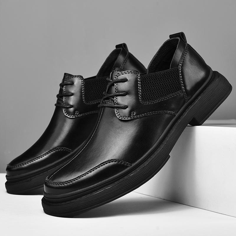 Marke Herren Freizeitschuhe aus Leder Klassischer Trend Bequeme Oxford Schuhe Britische Mode Herren Kleider Business Schuhe 2024 Neu Handgefertigt