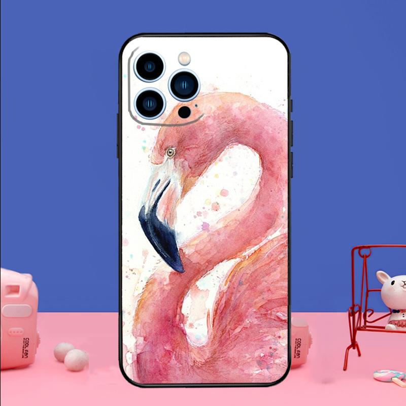 Rosa Roter Flamingo Handyhülle Für iPhone 17 16 15 14 13 11 12 Pro Max Plus 13 12 mini 16e 17 Air Bumper Hülle