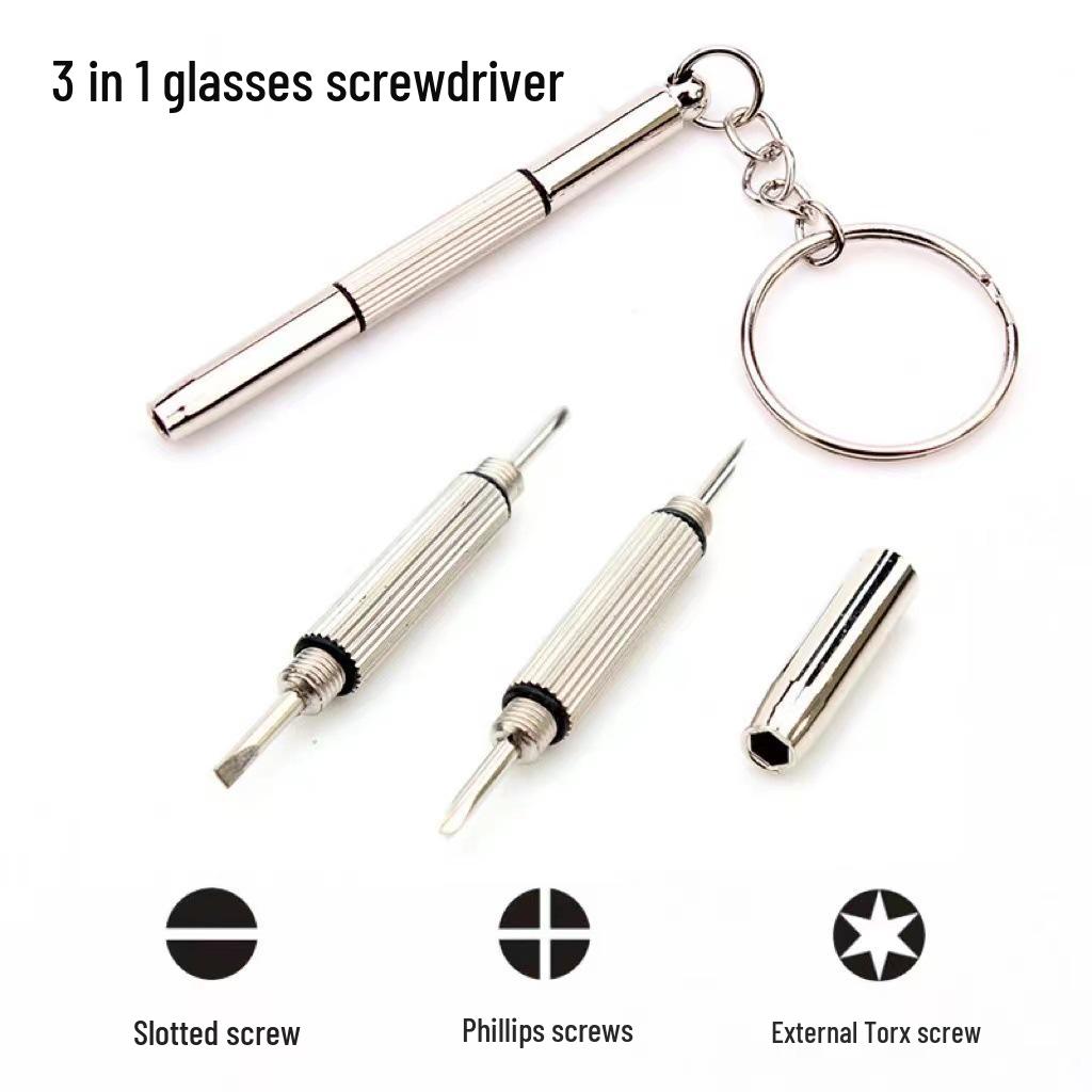 Screwdriver Trio: Portable Multitool for Watch Repairs and More