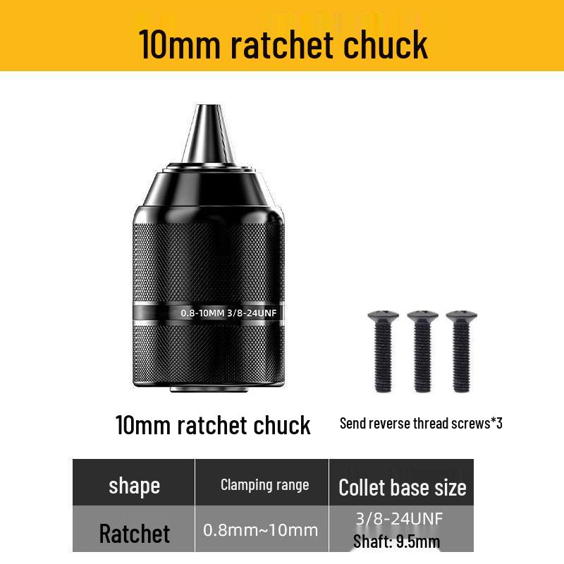 

Self-Locking Ratchet Drill Chuck Adapter for Electric Hammer 10/13mm