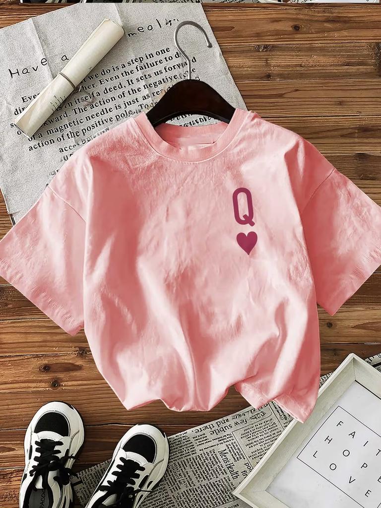 Gothic Streetwear 100% Cotton Women's Graphic Girl Print T-Shirt Y2k Crew Neck Short Sleeve Top Vintage Shirt Harajuku