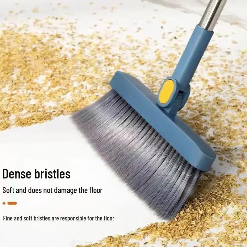 Magnetic Folding Broom & Dustpan Set - Enlarged & Thickened Design