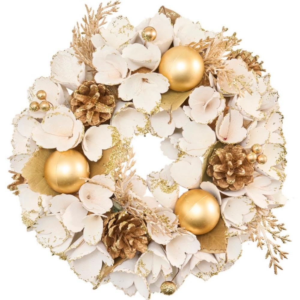 

Foyer Wreath White Ball Lame S 8425043 G-Cone & белый