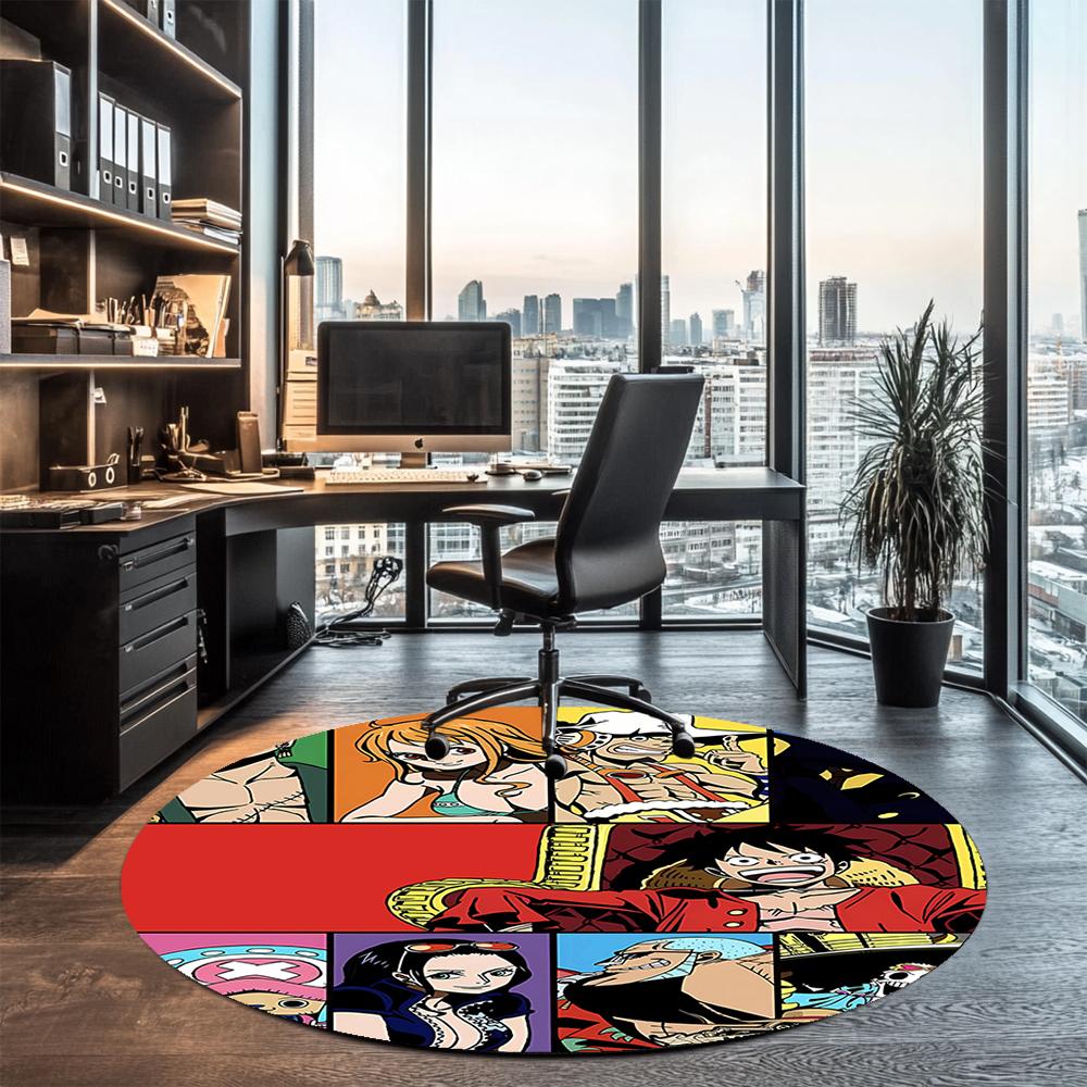 One Piece Printed Round Rug Carpet Chair Rug Area Rug Entryway Doormats,for Office Chair Living Room Bedroom Kitchen Room.