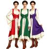 Halloween Vintage Medieval Renaissance Costume Dress Women Fantasy Stage Performance Outfit
