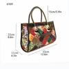 Leather Women'S Bag Wind Color Leather Plaid Bag Splicing Portable Oblique Span Bag Women'S Bag
