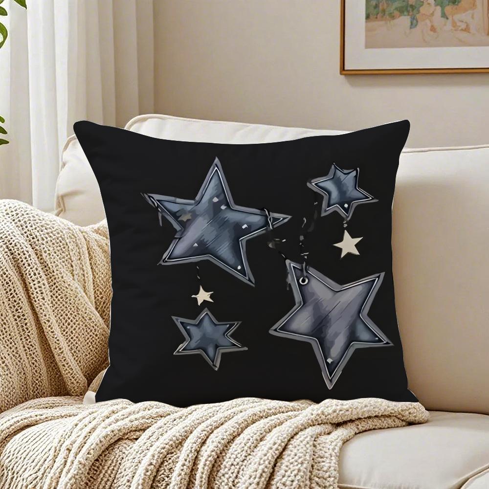Trendiger Stil Klassische Trendige Marke Druck Kunst Kissenbezug Leinen Kissenbezug Weich für Sofa Bett Wohnzimmer Dekoration